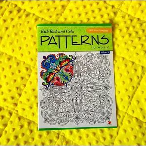 Kick back and color patterns book